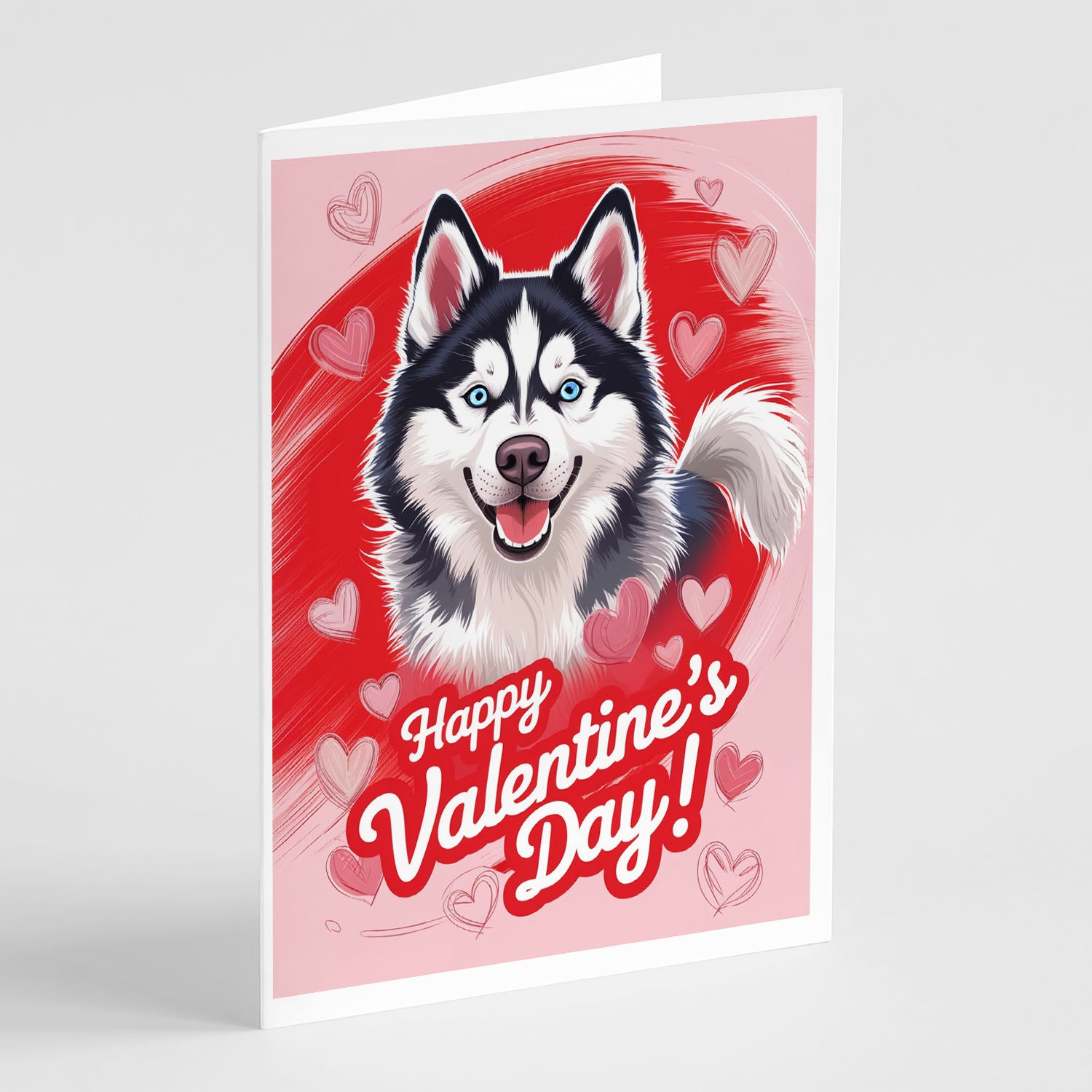 Buy this Siberian Husky Happy Valentine's Day Greeting Cards Pack of 8