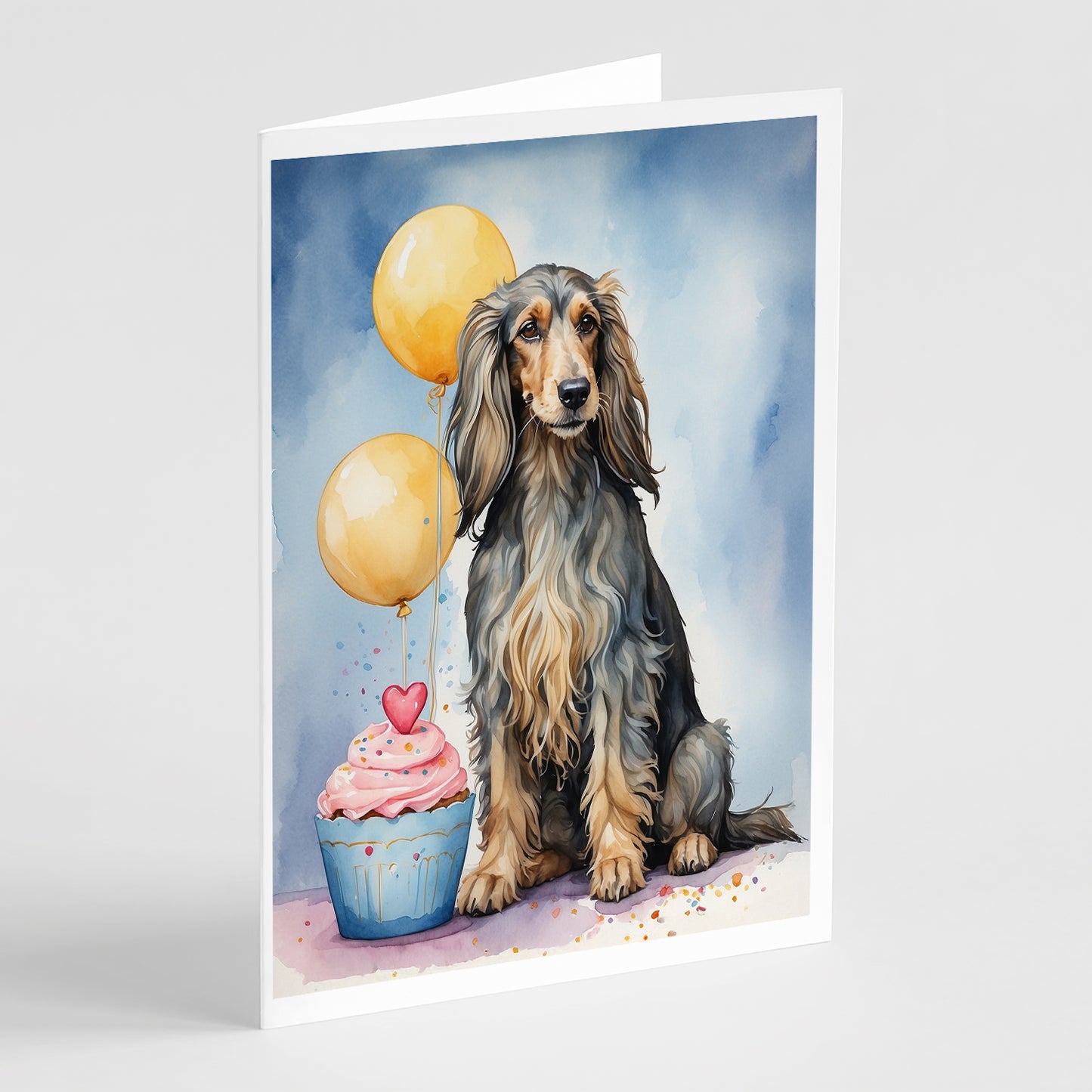 Buy this Afghan Hound Happy Birthday Greeting Cards Pack of 8