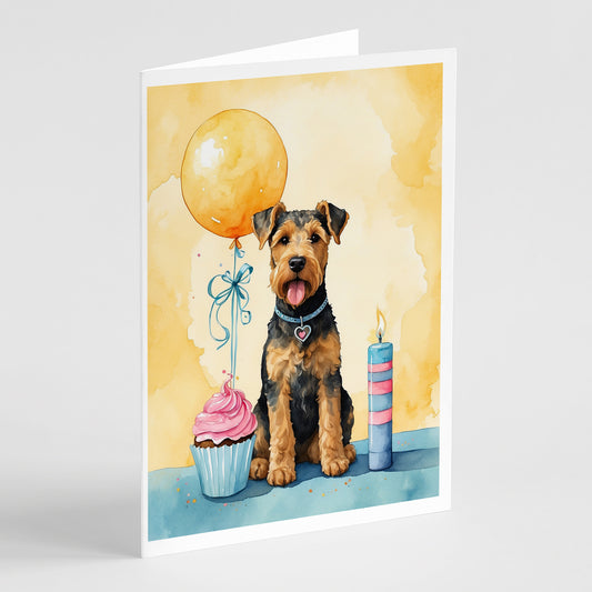 Buy this Airedale Terrier Happy Birthday Greeting Cards Pack of 8