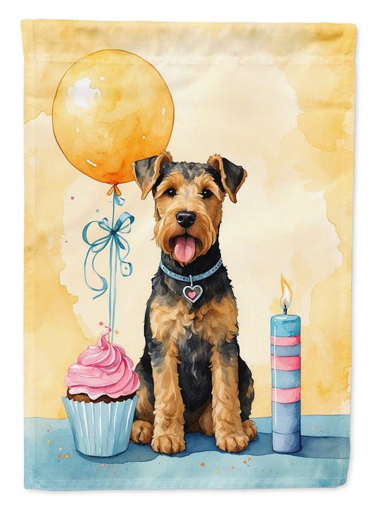 Buy this Airedale Terrier Happy Birthday Garden Flag