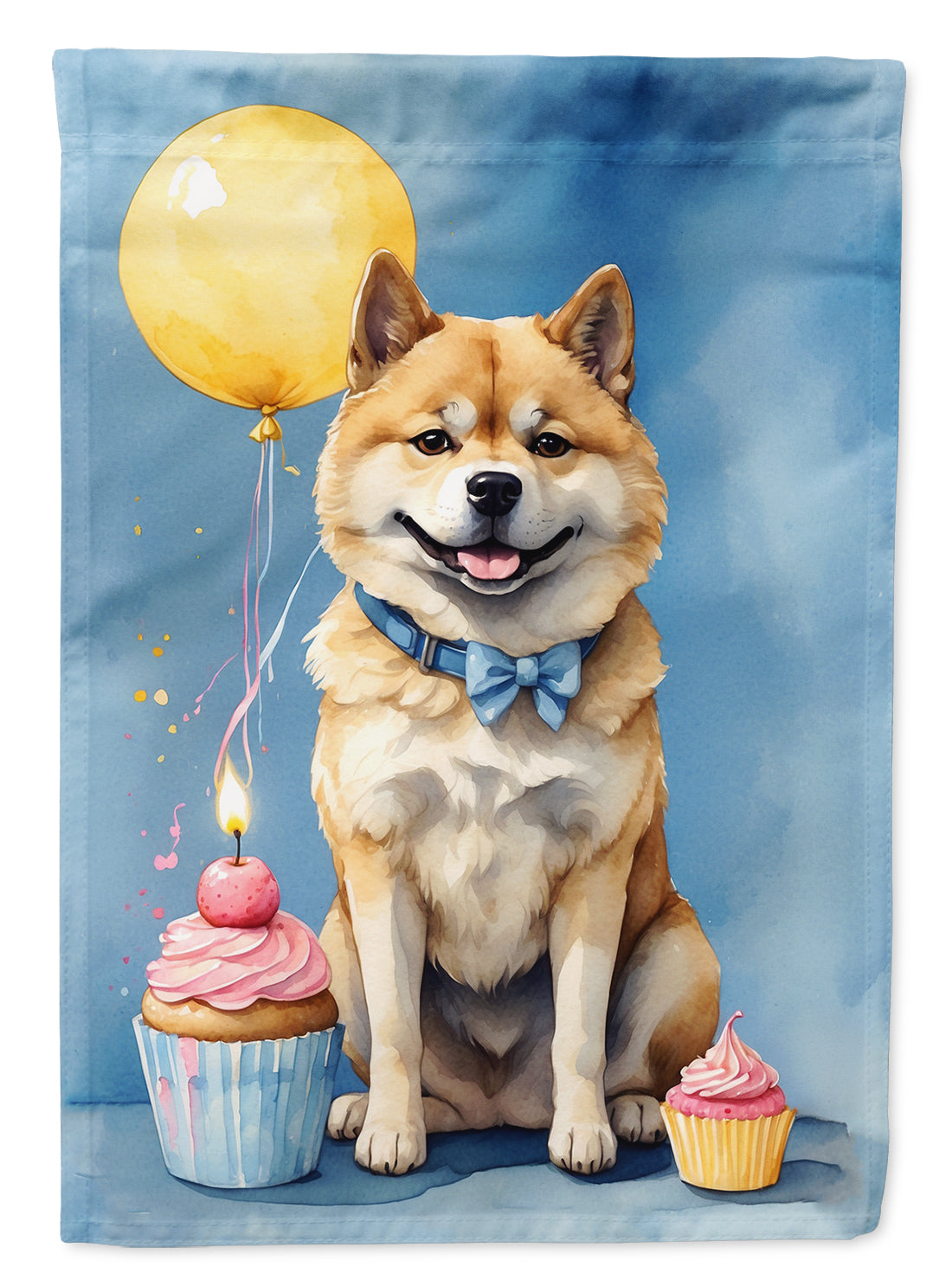 Buy this Akita Happy Birthday House Flag