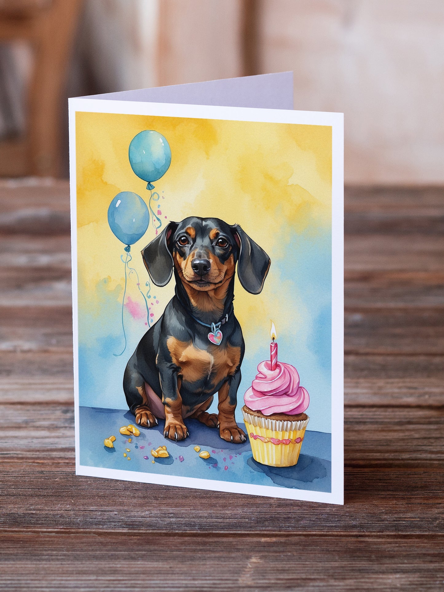 Dachshund Happy Birthday Greeting Cards Pack of 8