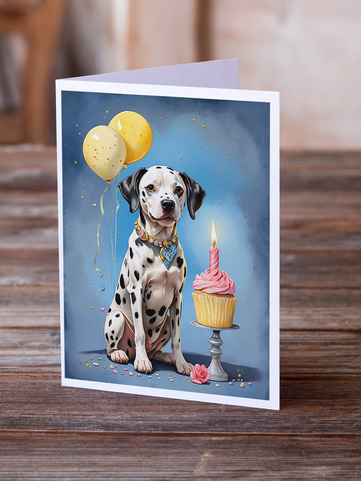 Dalmatian Happy Birthday Greeting Cards Pack of 8