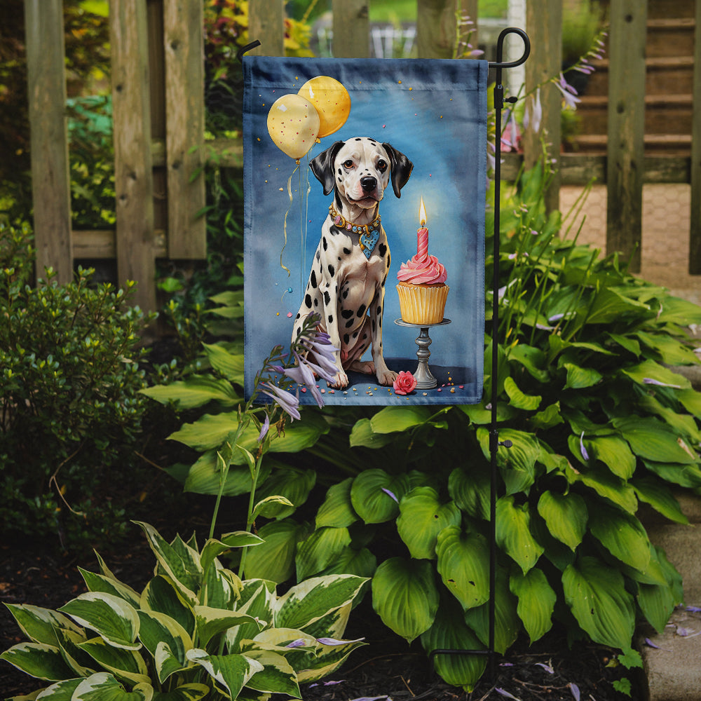 Dalmatian Happy Birthday Garden Flag