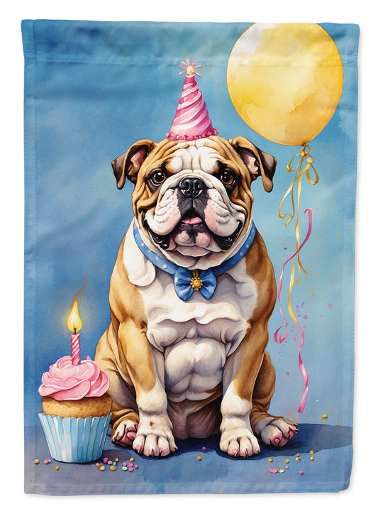 Buy this English Bulldog Happy Birthday House Flag