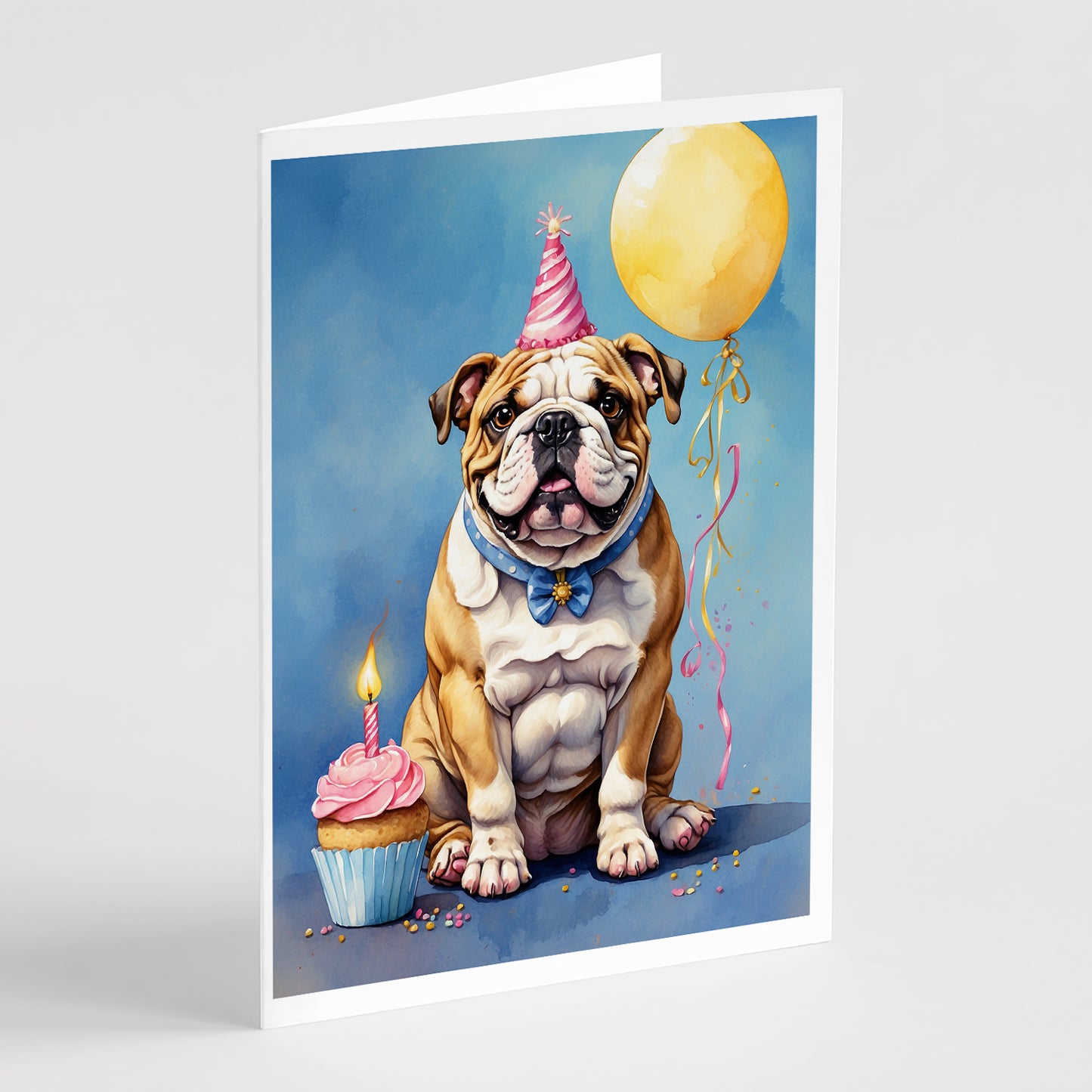 Buy this English Bulldog Happy Birthday Greeting Cards Pack of 8