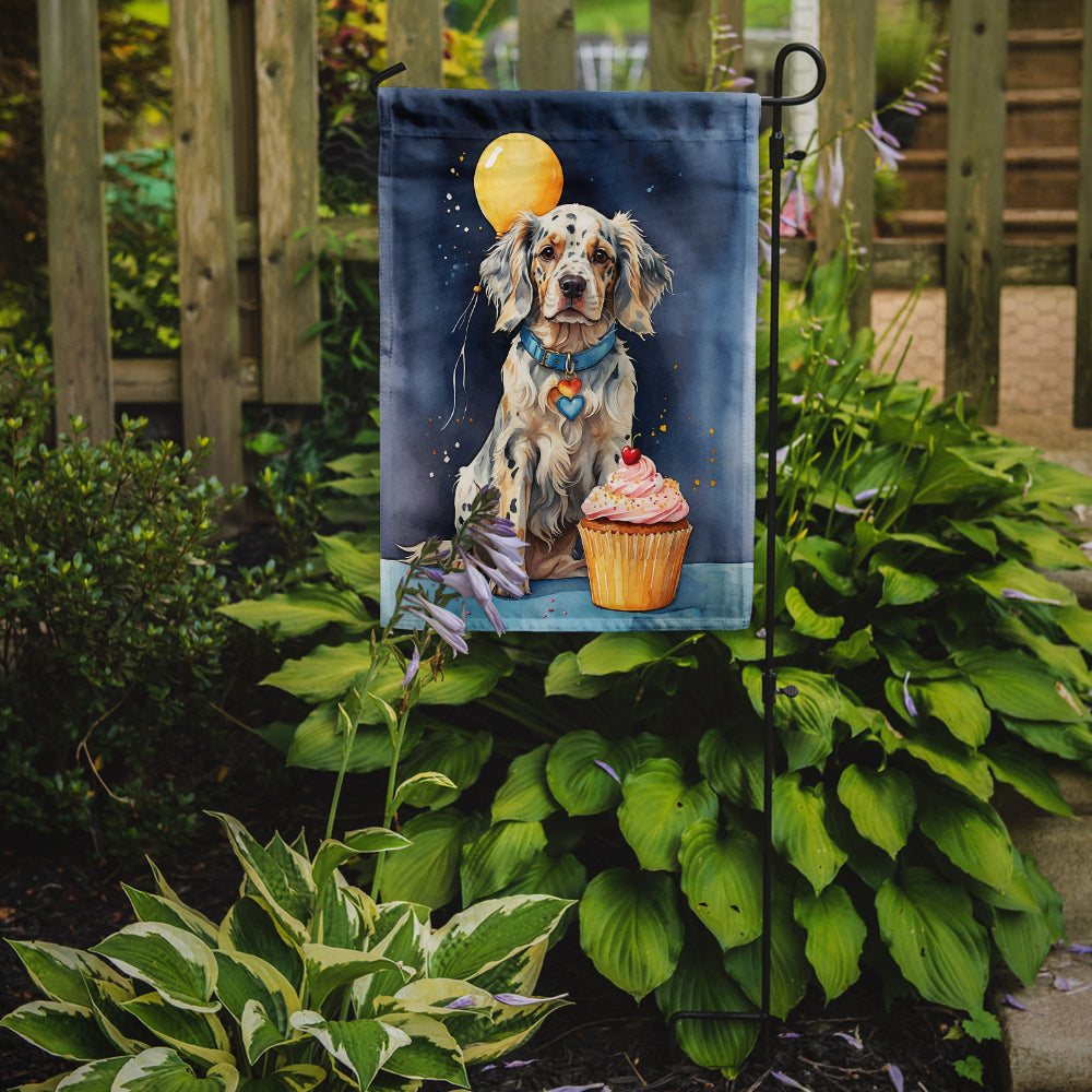 English Setter Happy Birthday Garden Flag