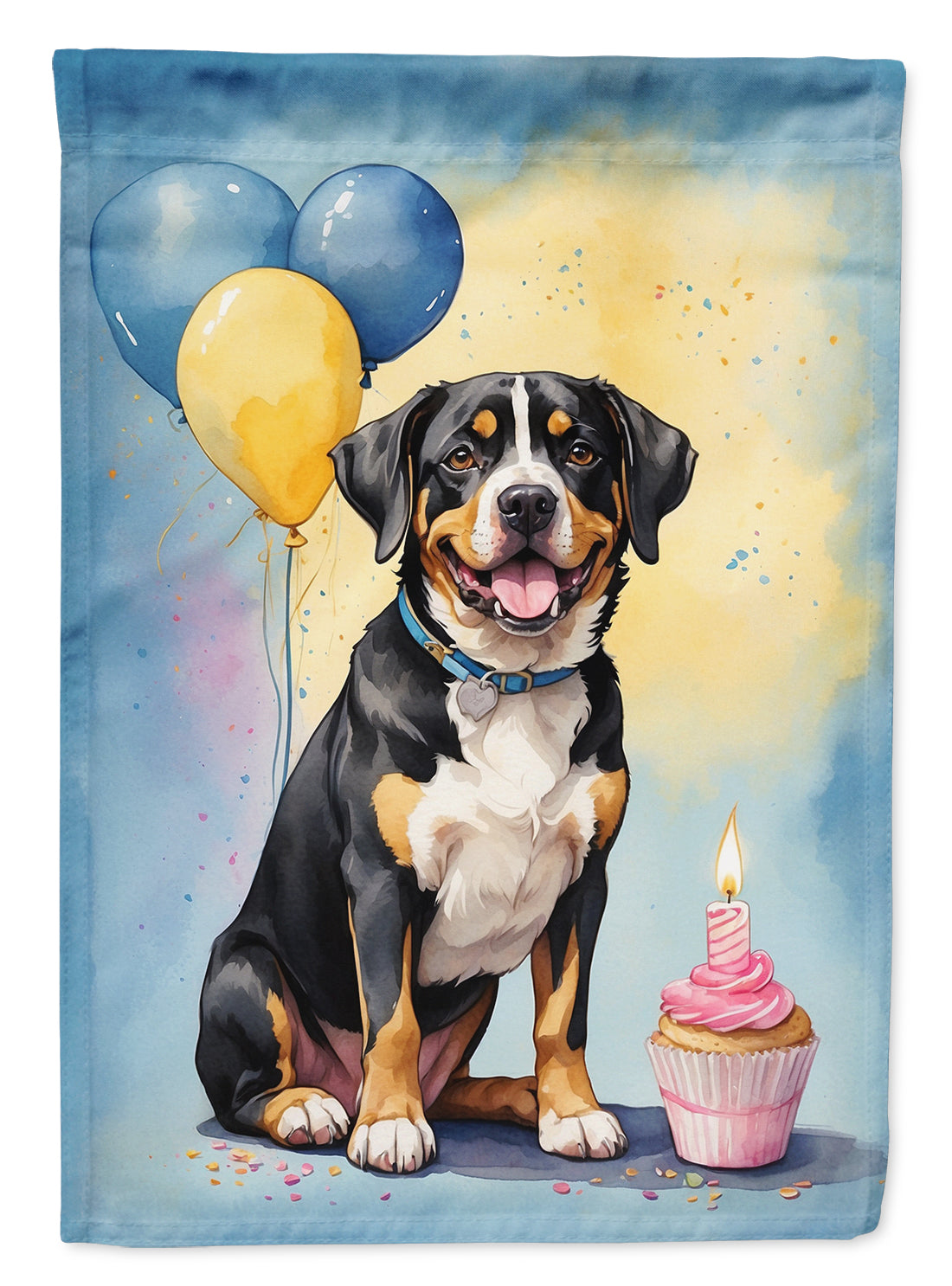Buy this Entlebucher Mountain Dog Happy Birthday Garden Flag