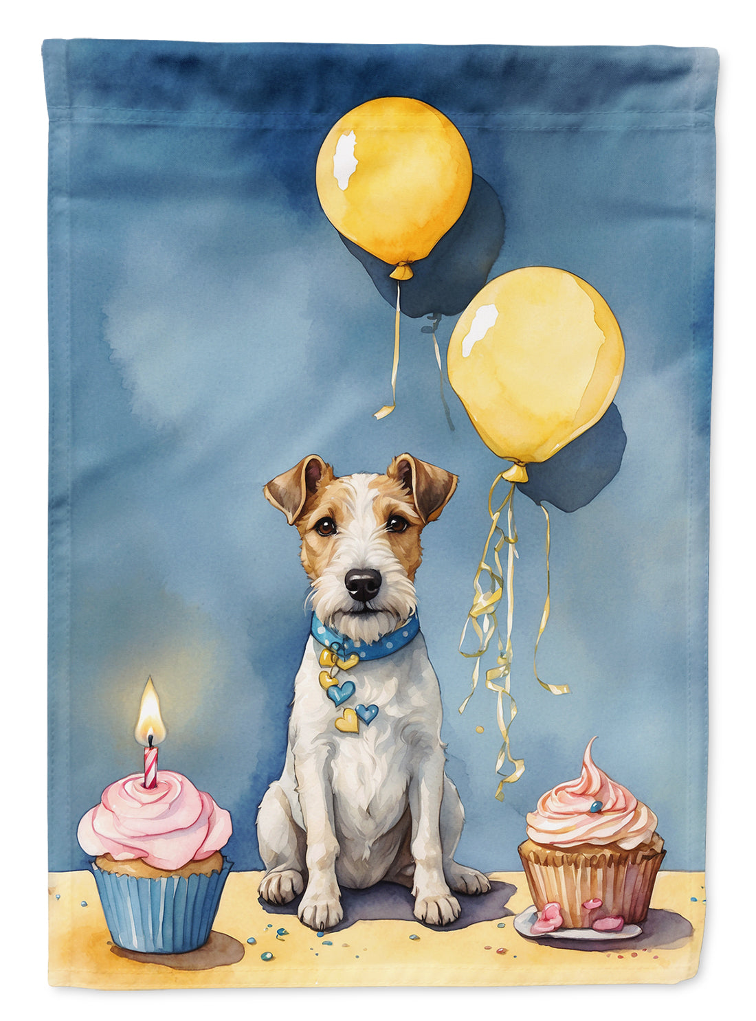Buy this Fox Terrier Happy Birthday House Flag