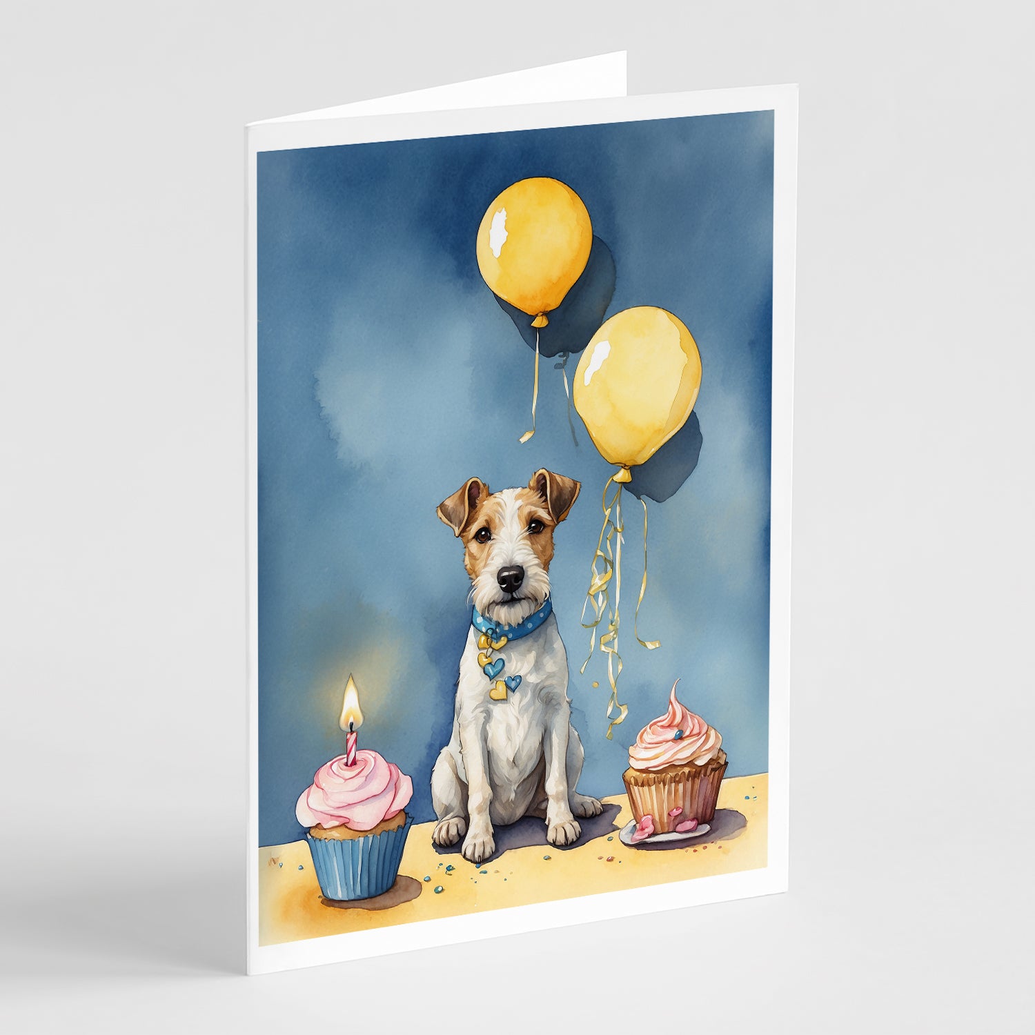 Buy this Fox Terrier Happy Birthday Greeting Cards Pack of 8