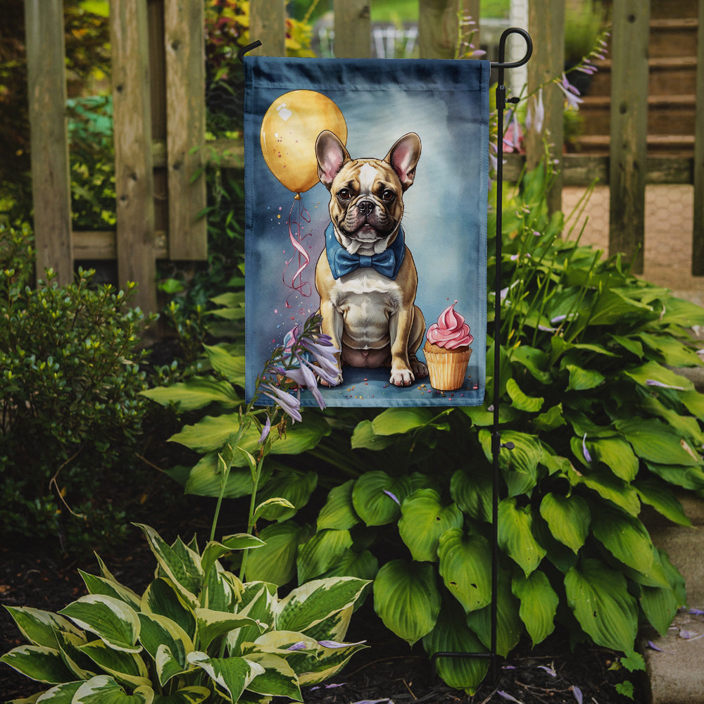 French Bulldog Happy Birthday Garden Flag