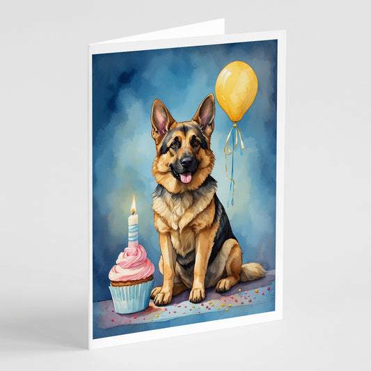 Buy this German Shepherd Happy Birthday Greeting Cards Pack of 8