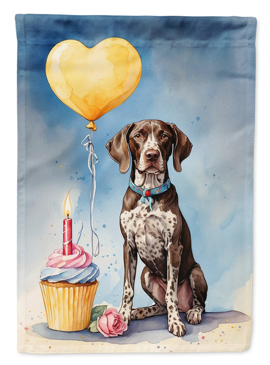 Buy this German Shorthaired Pointer Happy Birthday Garden Flag