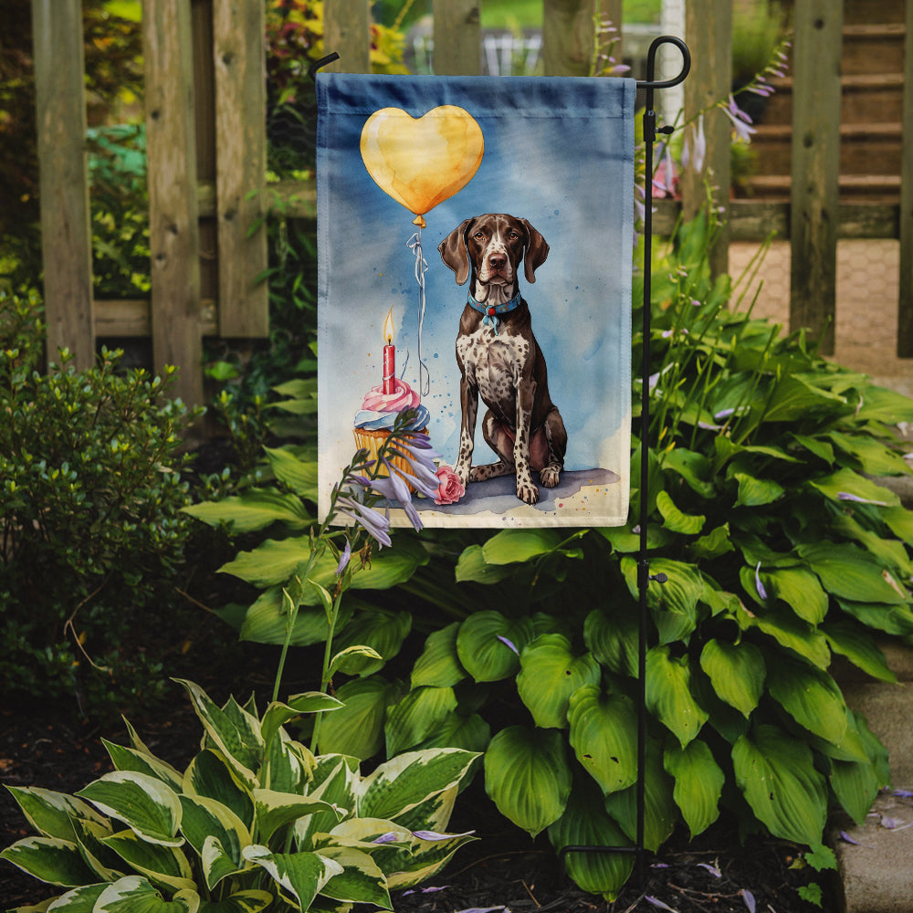 German Shorthaired Pointer Happy Birthday Garden Flag