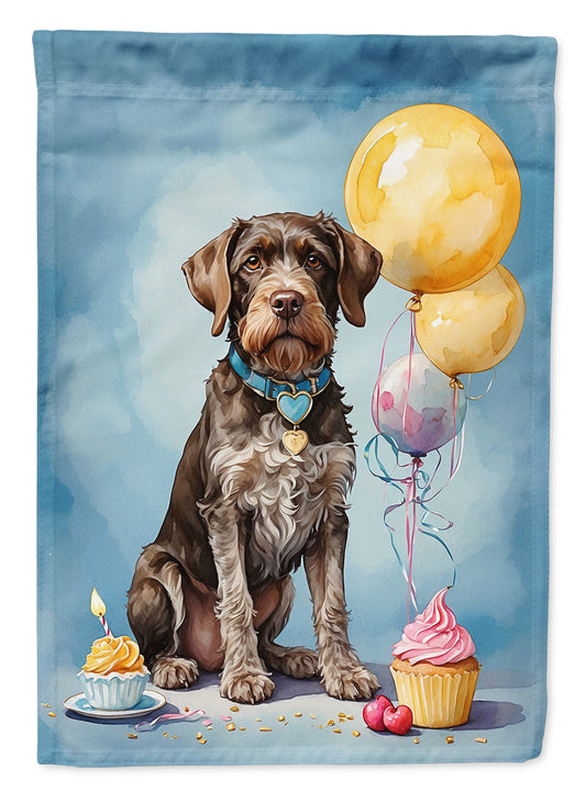 Buy this German Wirehaired Pointer Happy Birthday House Flag