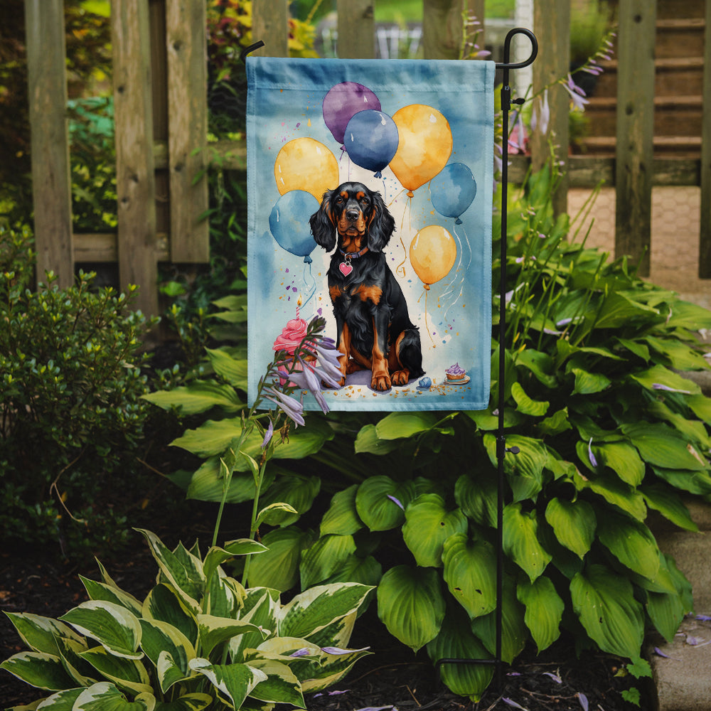 Gordon Setter Happy Birthday Garden Flag