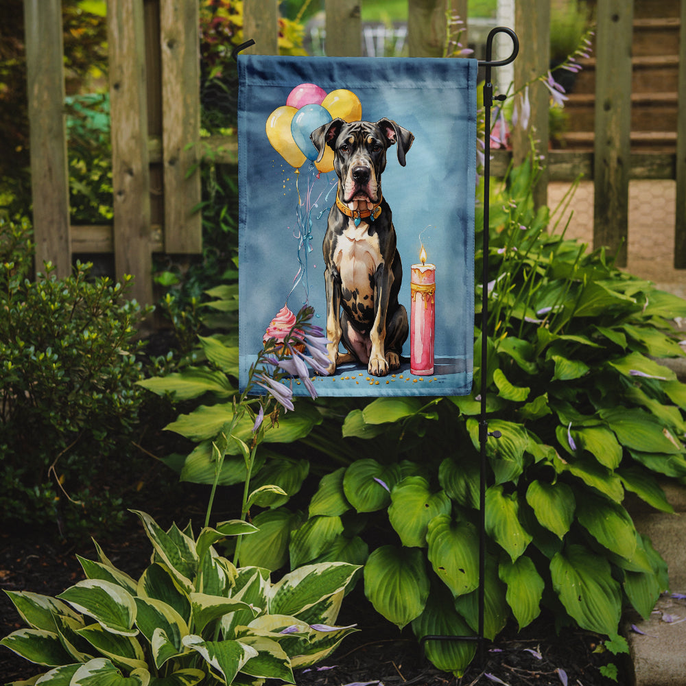 Great Dane Happy Birthday Garden Flag
