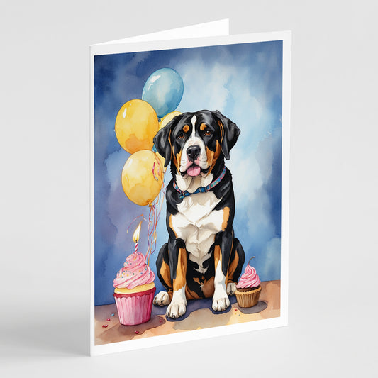 Buy this Greater Swiss Mountain Dog Happy Birthday Greeting Cards Pack of 8