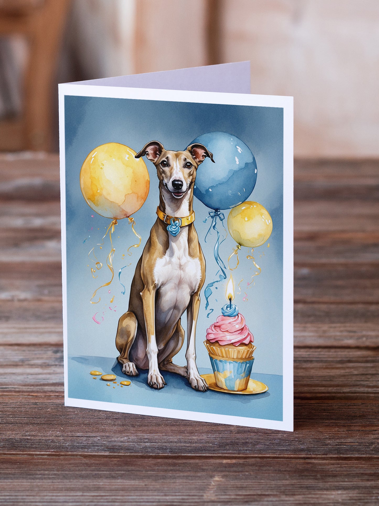 Greyhound Happy Birthday Greeting Cards Pack of 8