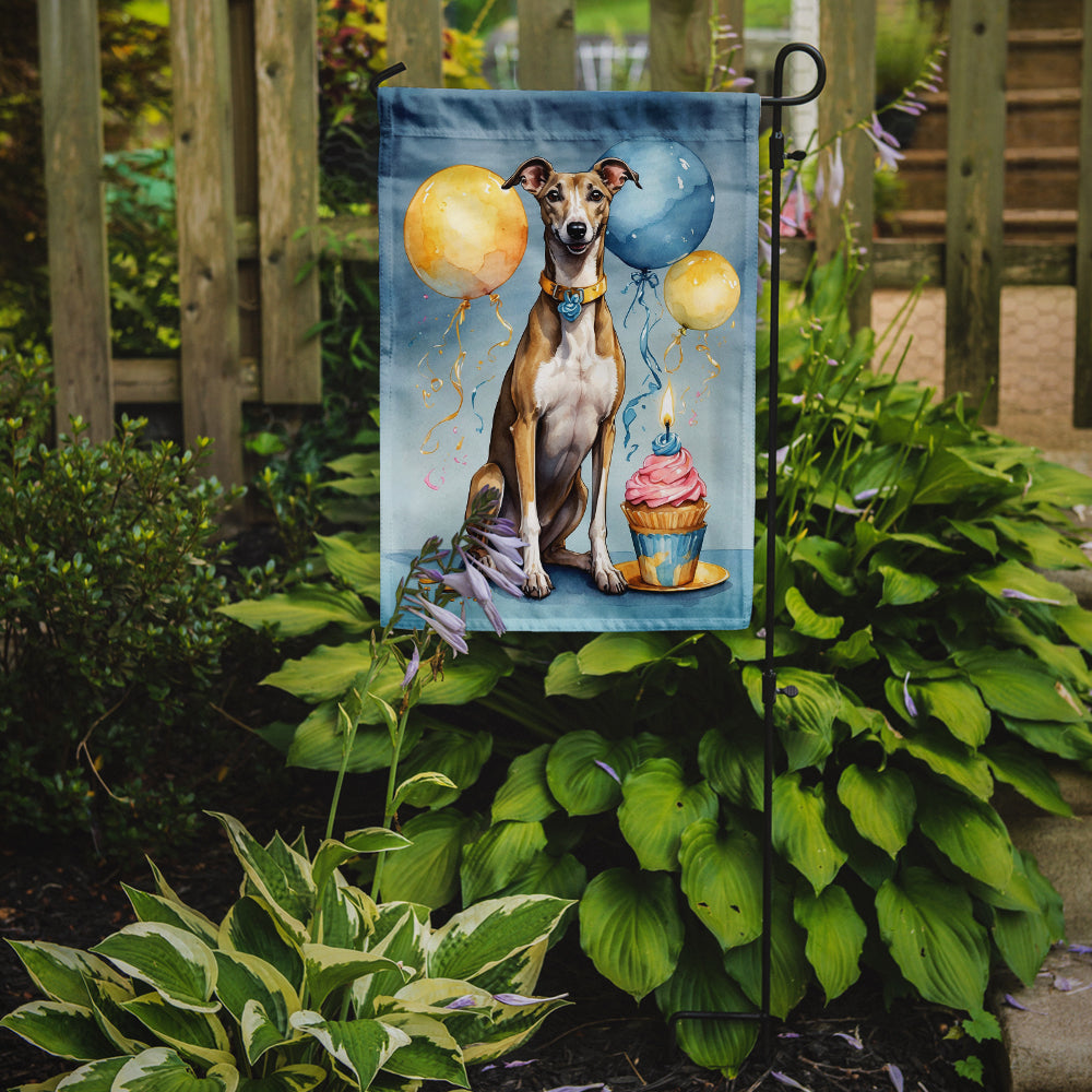 Greyhound Happy Birthday Garden Flag