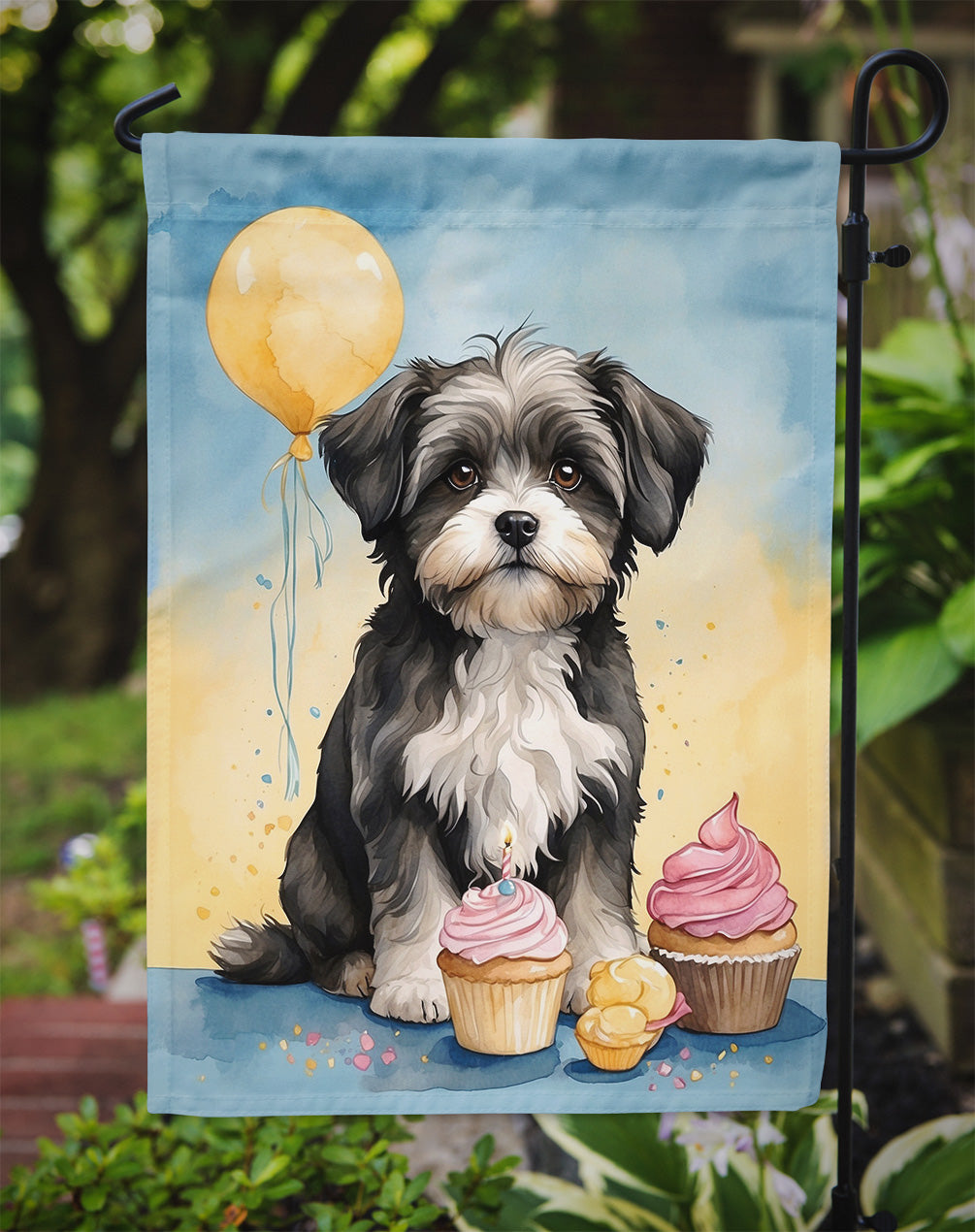 Havanese Happy Birthday Garden Flag