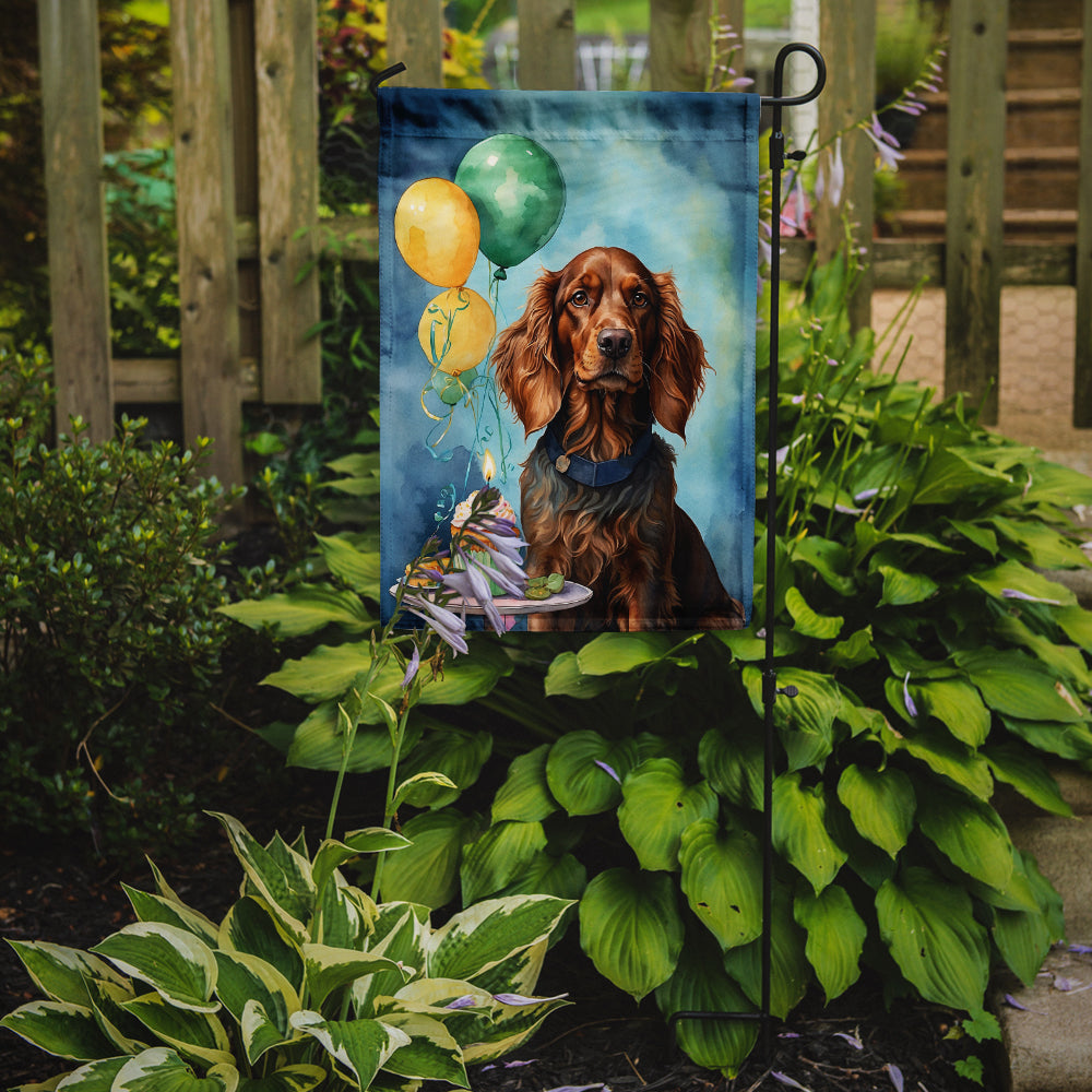 Irish Setter Happy Birthday Garden Flag