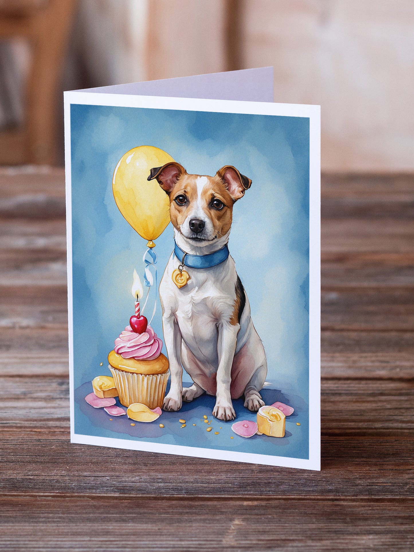 Jack Russell Terrier Happy Birthday Greeting Cards Pack of 8