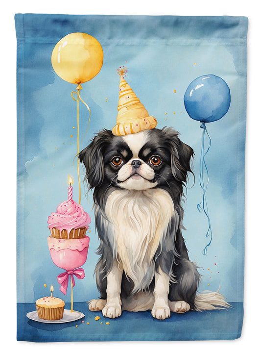Buy this Japanese Chin Happy Birthday House Flag