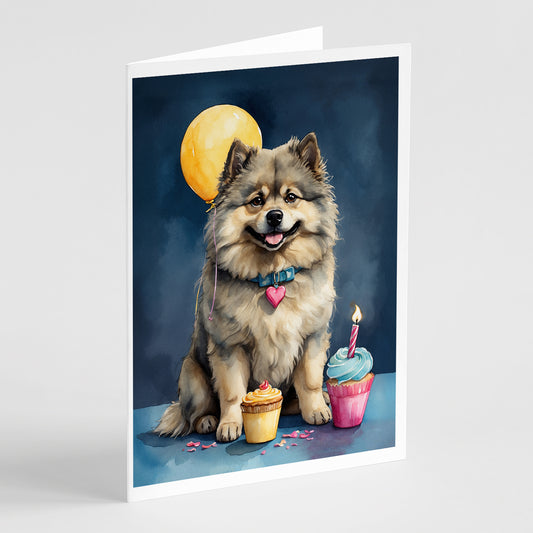 Buy this Keeshond Happy Birthday Greeting Cards Pack of 8