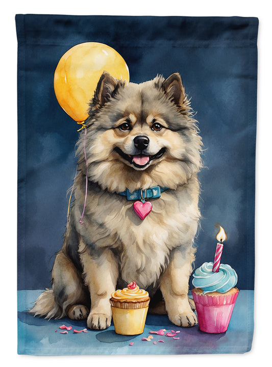 Buy this Keeshond Happy Birthday Garden Flag