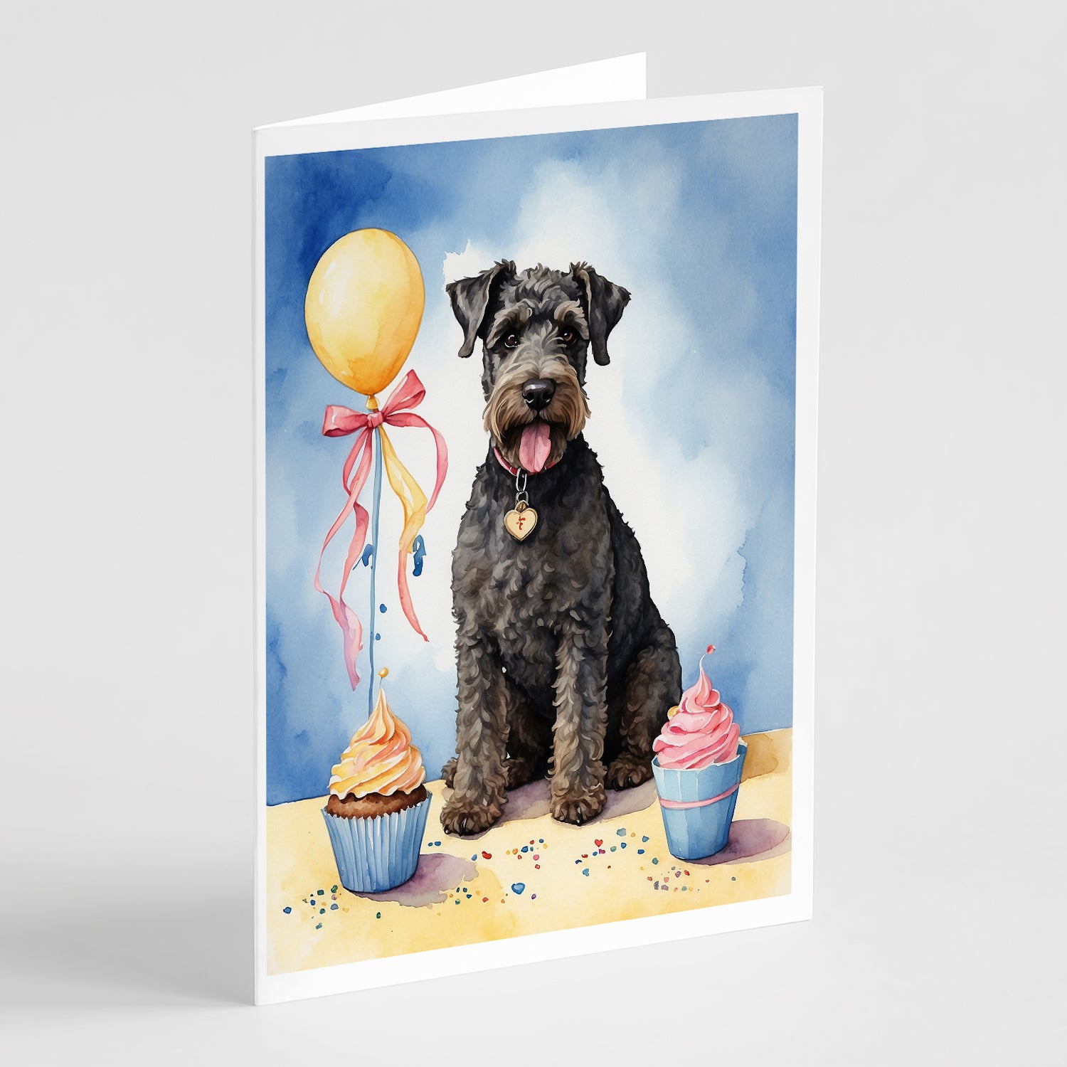Buy this Kerry Blue Terrier Happy Birthday Greeting Cards Pack of 8
