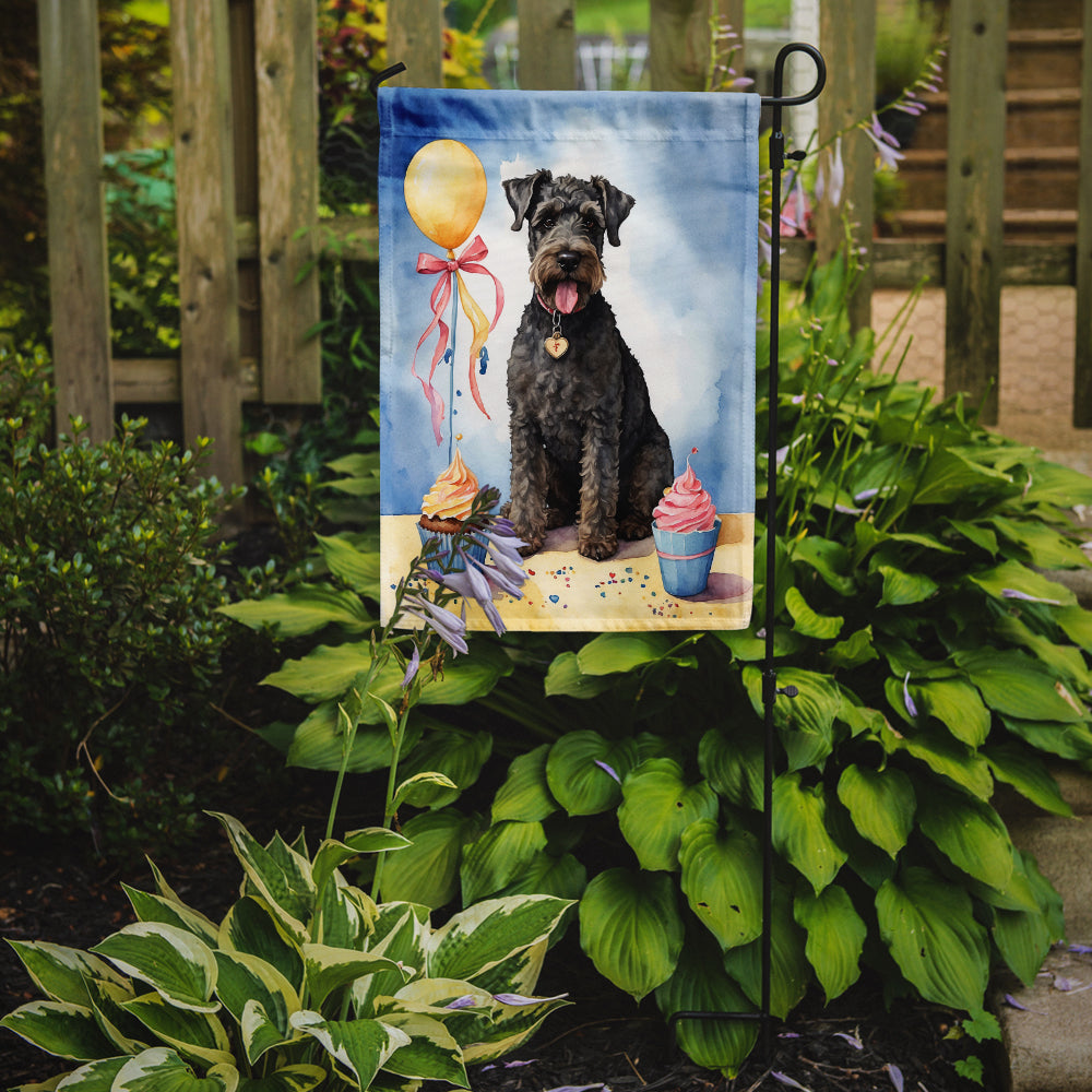 Kerry Blue Terrier Happy Birthday Garden Flag