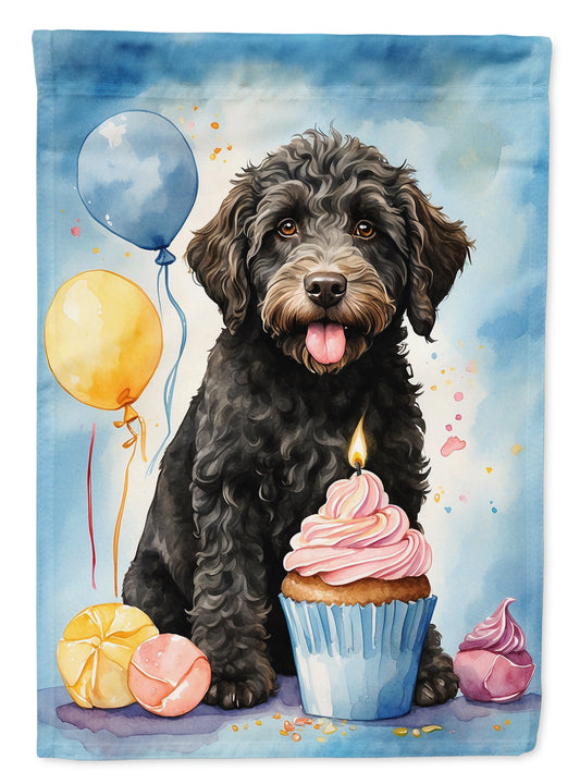 Buy this Labradoodle Black Happy Birthday House Flag