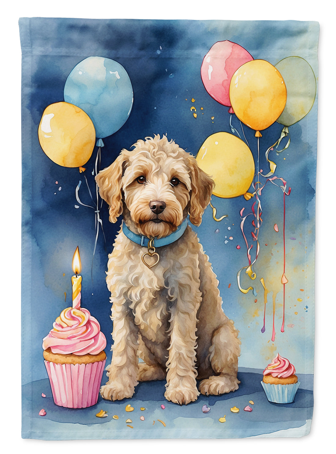 Buy this Labradoodle Happy Birthday House Flag