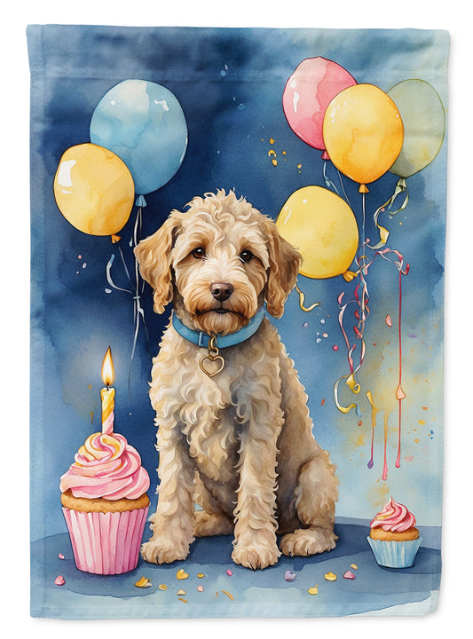 Buy this Labradoodle Happy Birthday House Flag