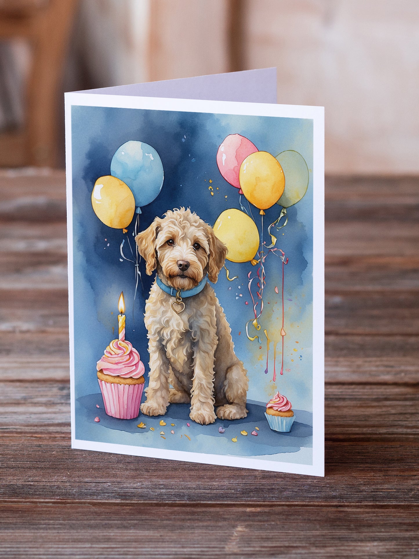 Labradoodle Happy Birthday Greeting Cards Pack of 8