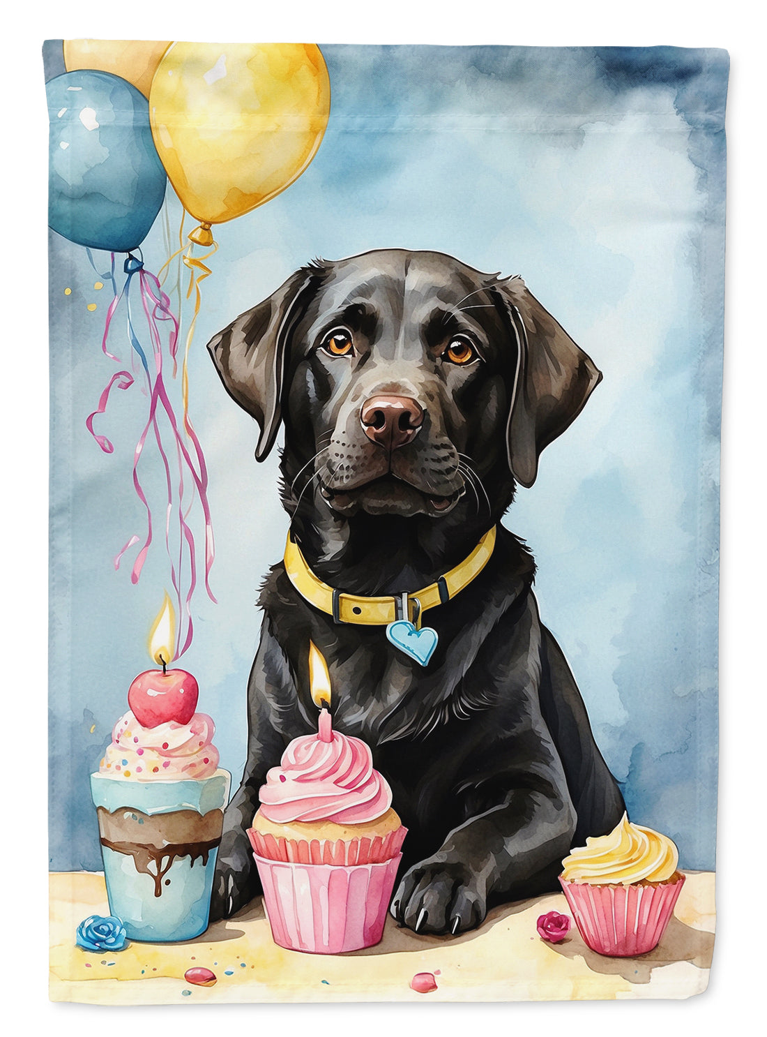 Buy this Black Labrador Retriever Happy Birthday Garden Flag