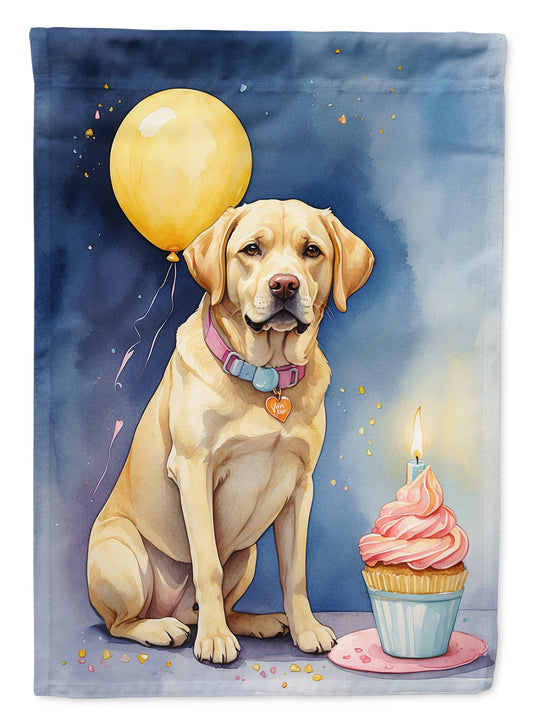 Buy this Yellow Labrador Retriever Happy Birthday House Flag
