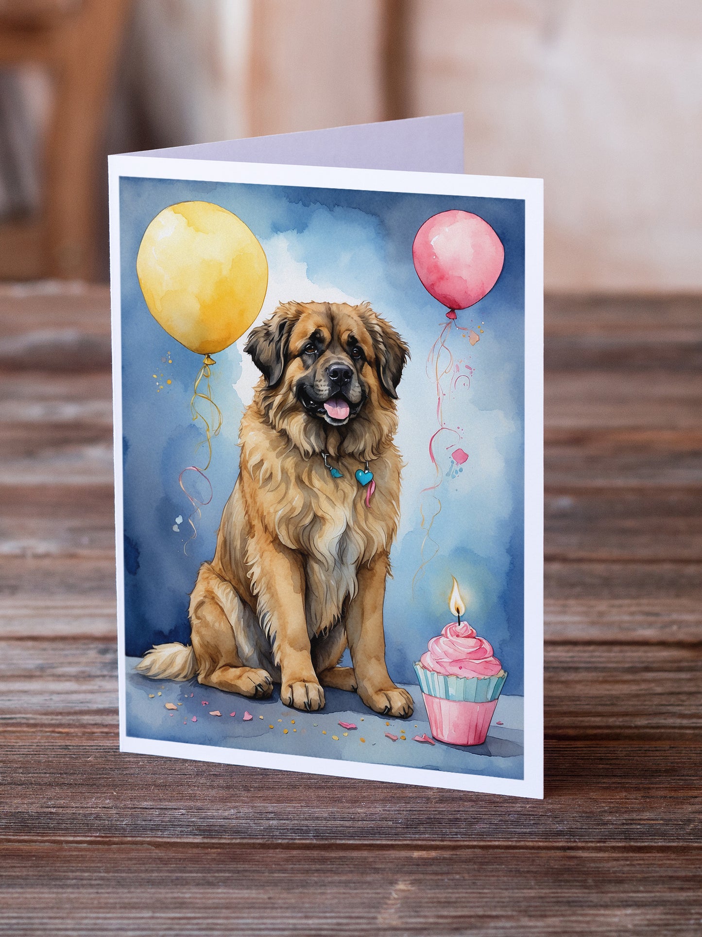 Leonberger Happy Birthday Greeting Cards Pack of 8
