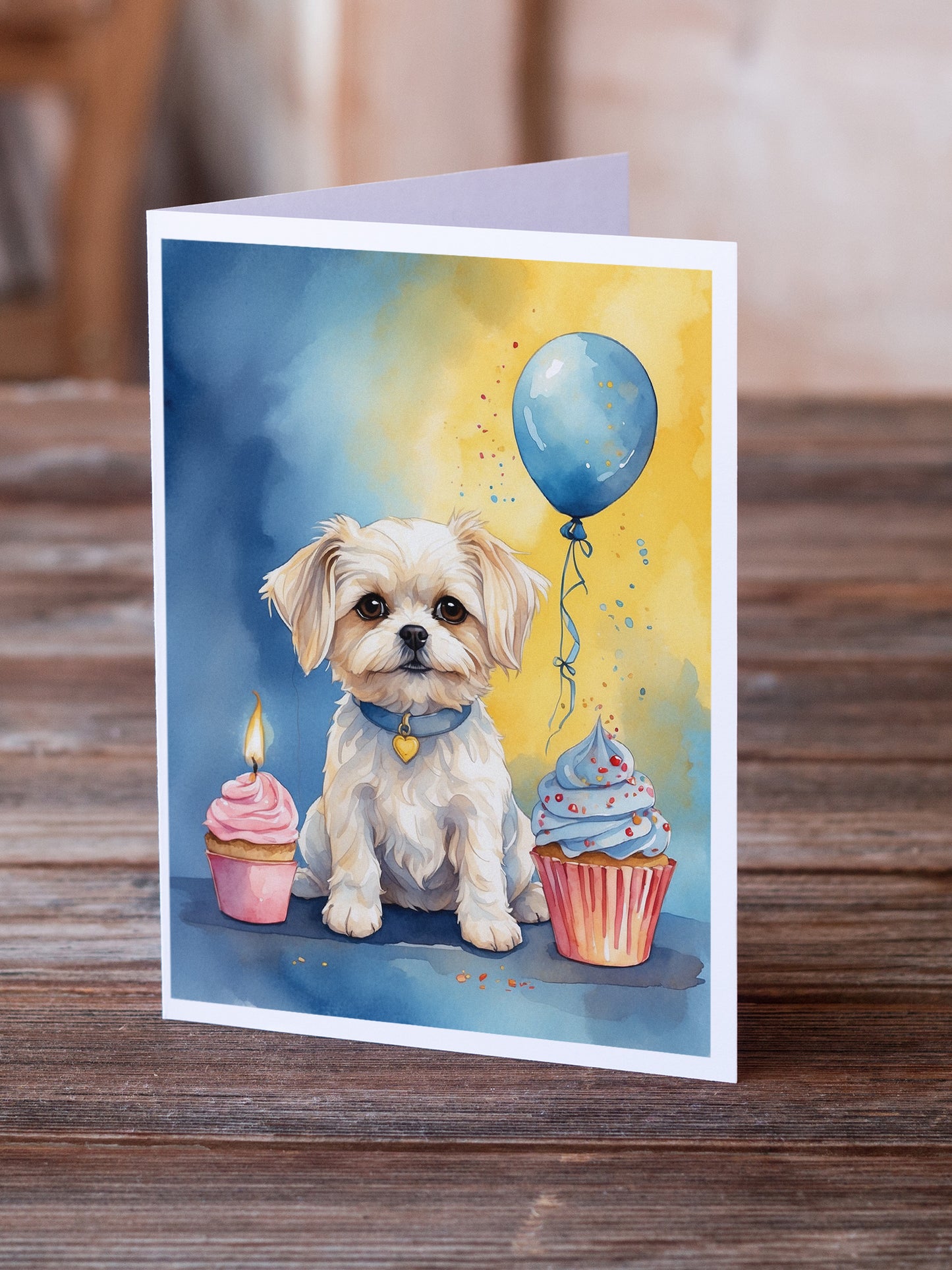Maltese Happy Birthday Greeting Cards Pack of 8
