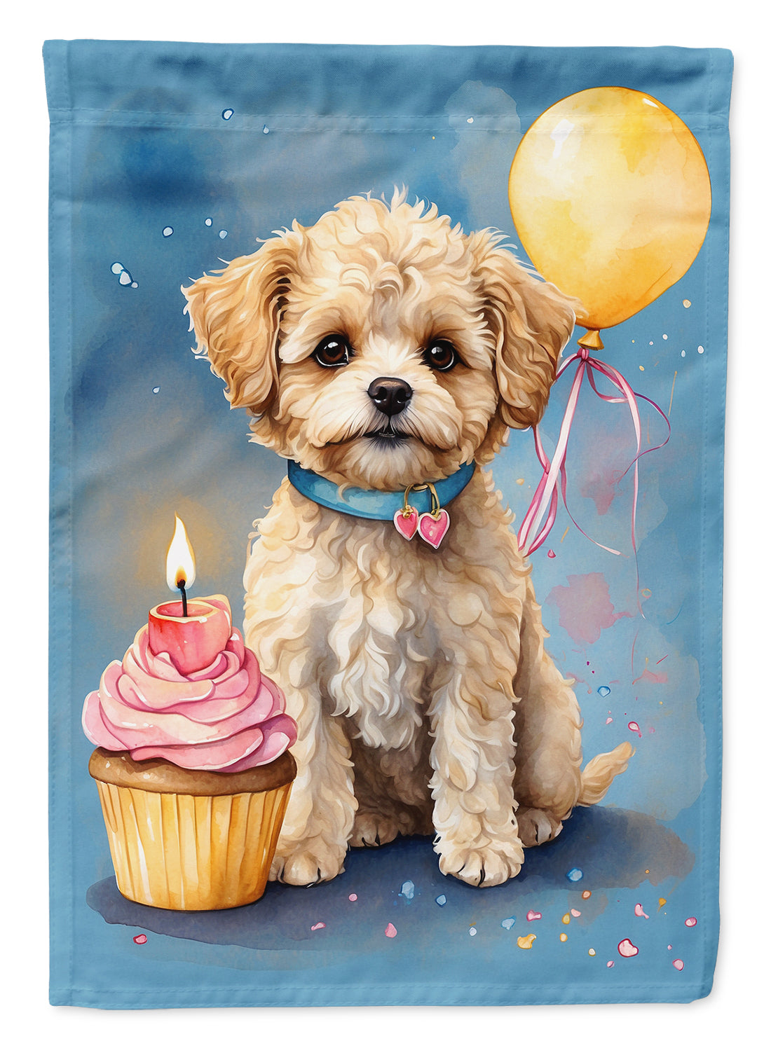 Buy this Maltipoo Happy Birthday House Flag