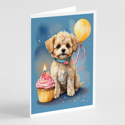 Buy this Maltipoo Happy Birthday Greeting Cards Pack of 8