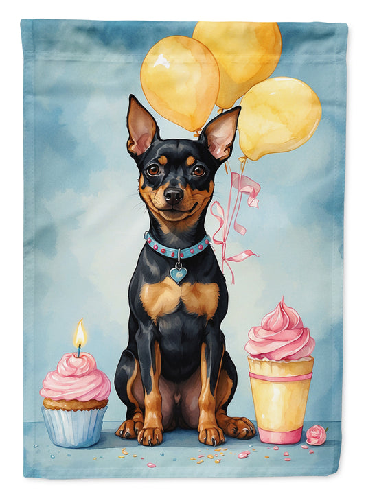 Buy this Miniature Pinscher Happy Birthday House Flag