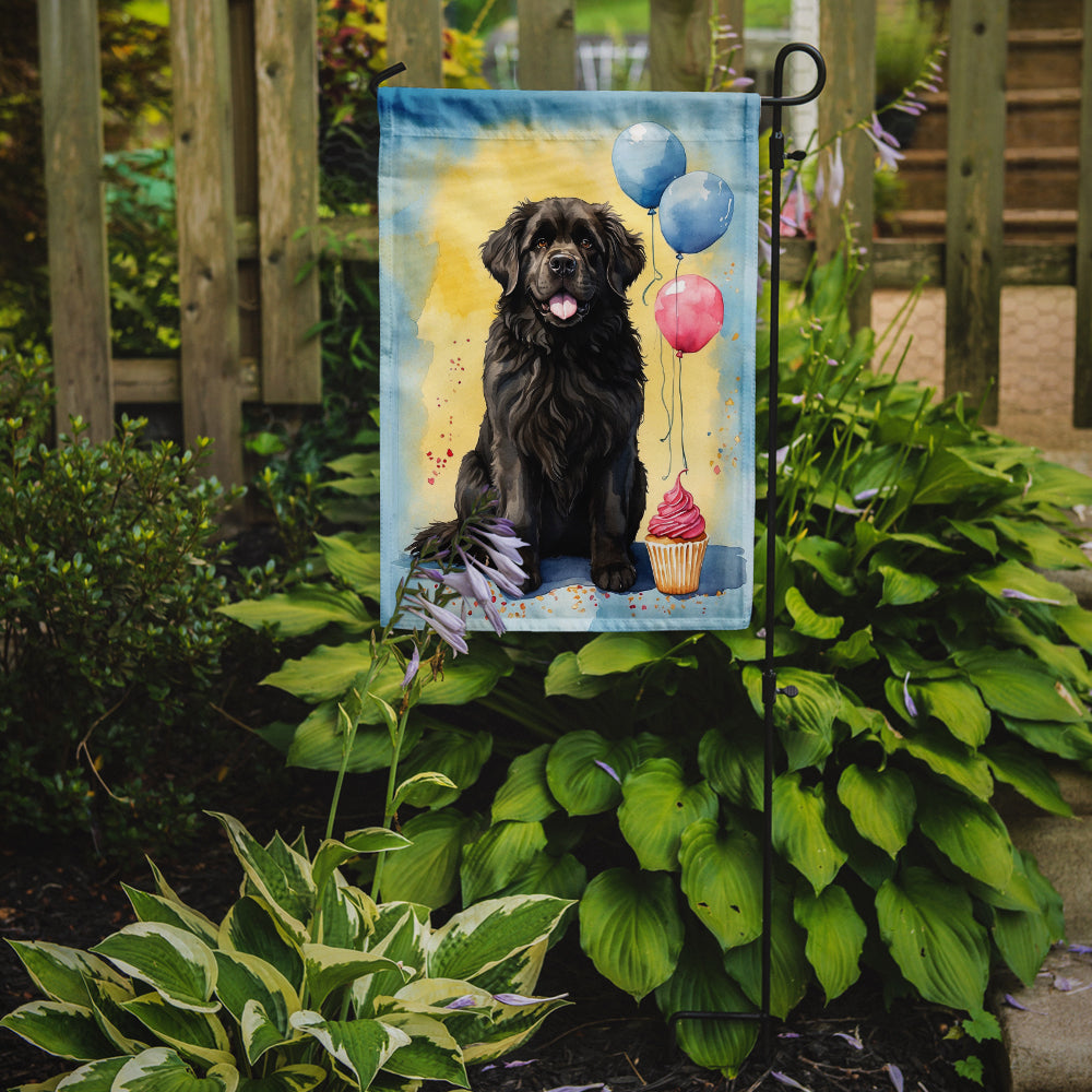 Newfoundland Happy Birthday Garden Flag