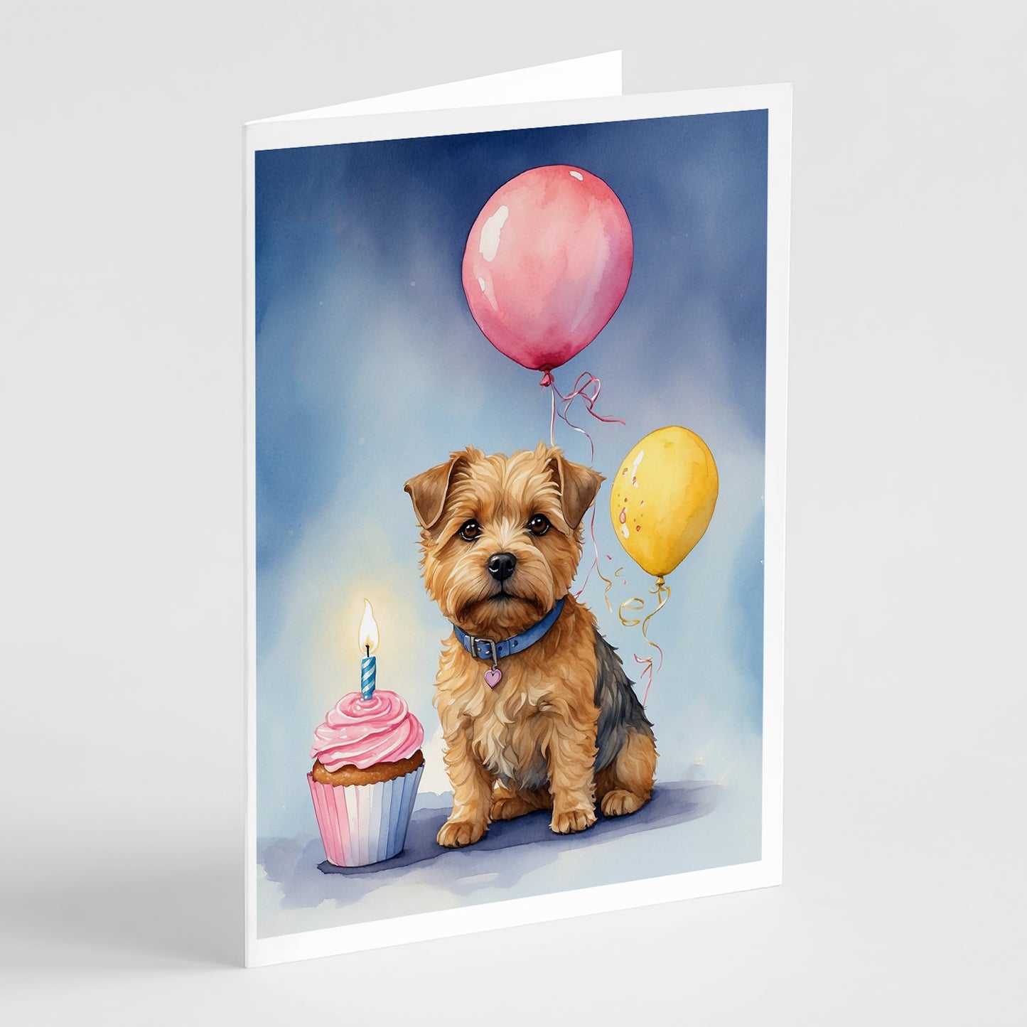 Buy this Norfolk Terrier Happy Birthday Greeting Cards Pack of 8