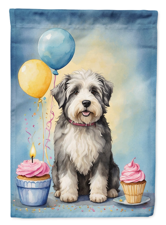 Buy this Old English Sheepdog Happy Birthday Garden Flag