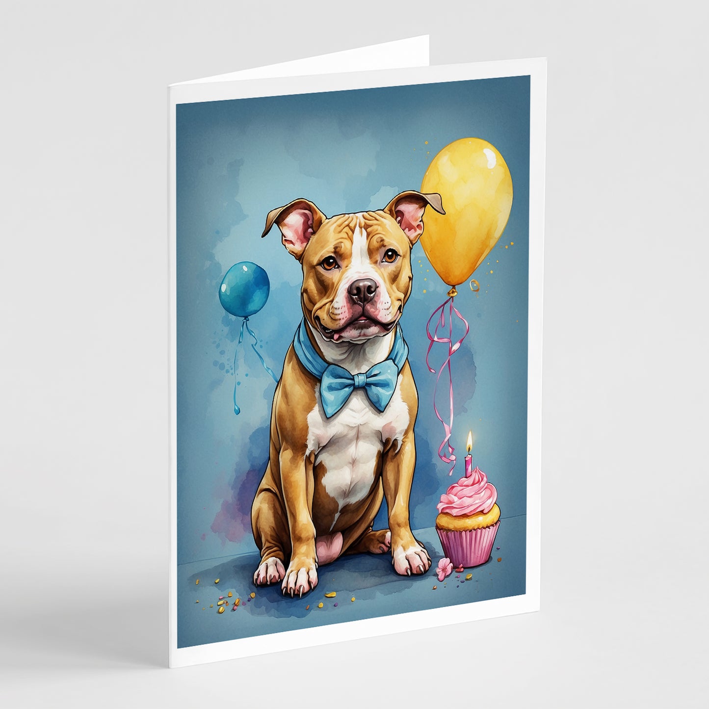Buy this Pit Bull Terrier Happy Birthday Greeting Cards Pack of 8