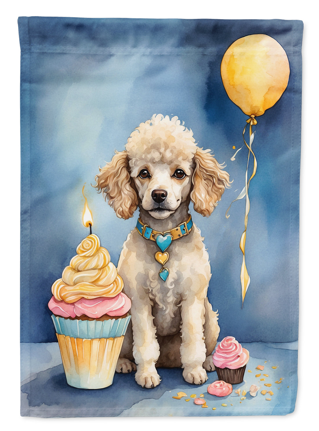 Buy this White Toy Poodle Happy Birthday House Flag