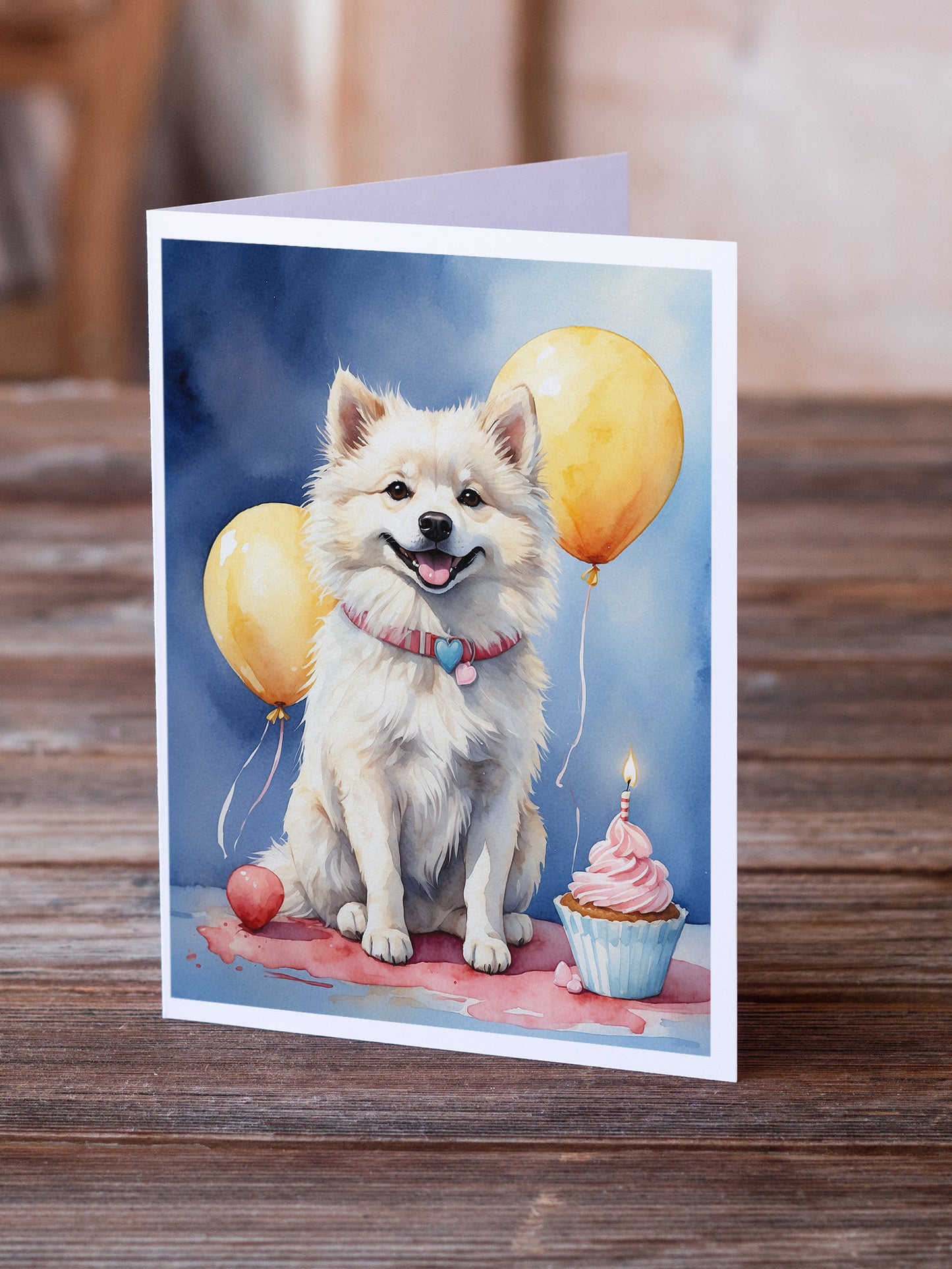 American Eskimo Happy Birthday Greeting Cards Pack of 8