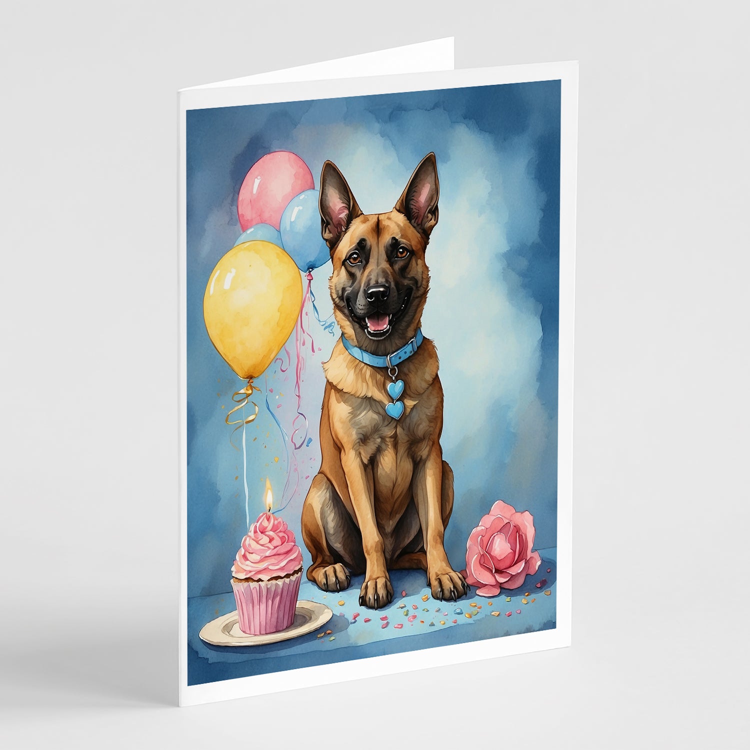 Buy this Belgian Malinois Happy Birthday Greeting Cards Pack of 8